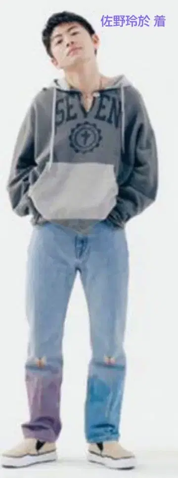 사노 레오 착용 스튜디오 세븐 21SS 크러쉬 가공 후드티 레어 사이즈