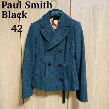 새상품급 폴스미스 피코트 캐시미어 혼방 멀티 스트라이프 그레이 42