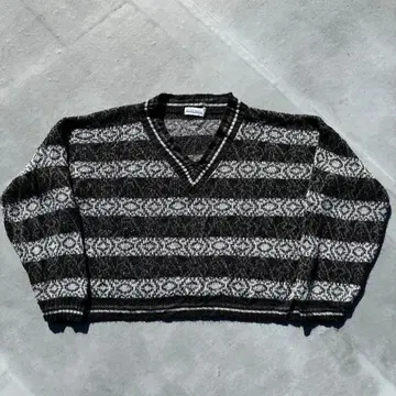 80s~90s USA제 JASON DANIELS 모노톤 V넥 니트