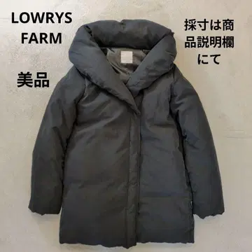 로리즈팜 다운&페더 숄카라 다운 코트 블랙 새상품급