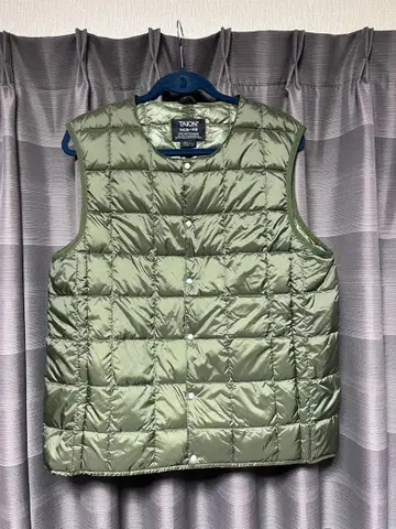 TAION 이너 다운 베스트 다크 그린 L 사이즈