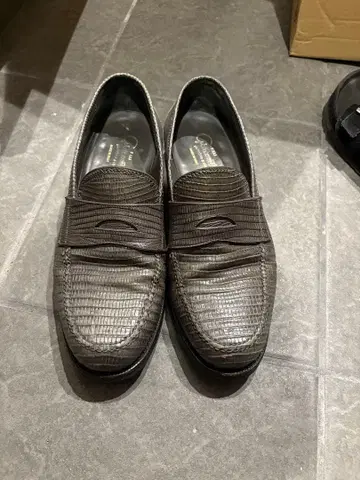 F.lli Giacometti 로퍼 그레이 리자드 41