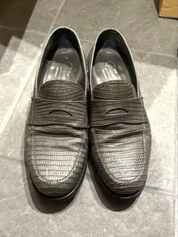 F.lli Giacometti 로퍼 그레이 리자드 42