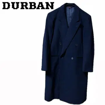 DURBAN 더반 더블 브레스트 코트 롱 코트 다크 네이비 일본제 M