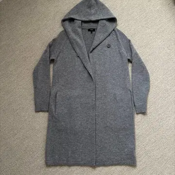 Theory 니트 후드 그레이 롱 코트 S 사이즈