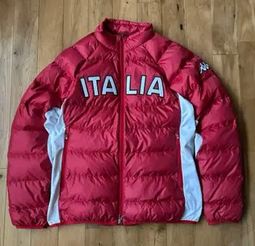 kappa 이탈리아 다운 자켓 블루 아치 로고