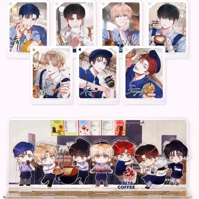 급전 개별o일괄 가격) 데못죽 이디야 콜라보 아크릴스탠드 아크릴블록 세트