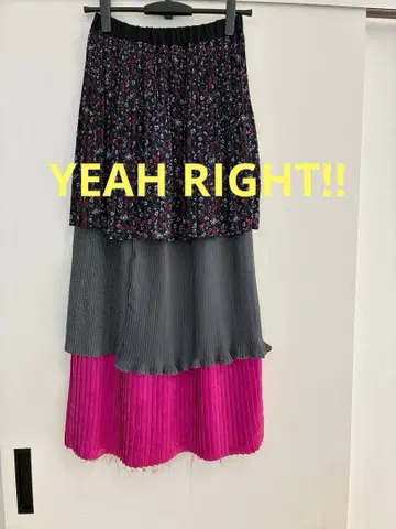 YEAH RIGHT!! 플리츠 레이어드 스커트