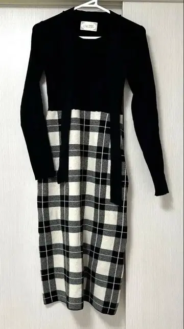 미셸 마카롱 원피스 체크