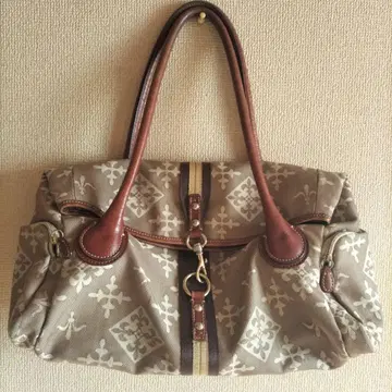 러셋 russet 베이지 플라워 패턴 숄더백