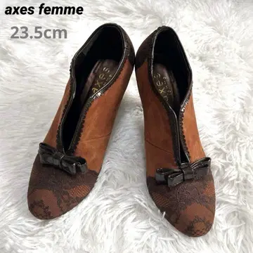 axes femme 엑시즈팜 바이컬러 레이스 부티 M 브라운