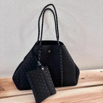 벤츠 스타 패턴 토트 백 파우치 포함
