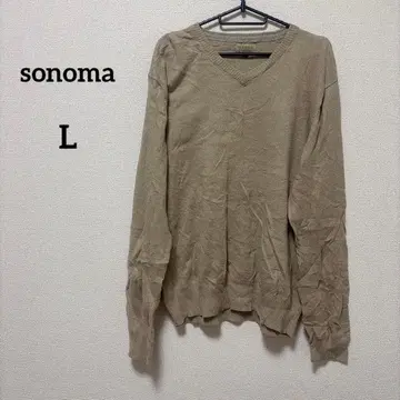 sonoma [ L ] 베이지 V넥 니트 스웨터
