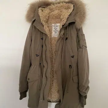 MOUUSS 카키 2way 모즈 코트 라이너 포함 겨울 아우터