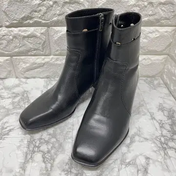 슬림 레그 vieil huld 숏부츠 23cm 블랙 천연 가죽