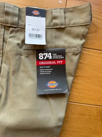 디키즈 874 카키 미사용 새상품 34 x 32