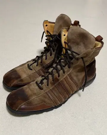 TRACER 스웨이드 가죽 하이컷 부츠 브라운 27cm