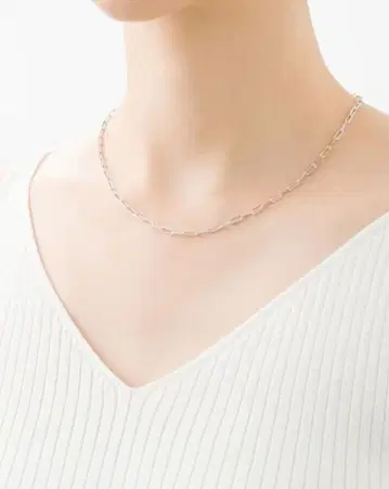 마리하 SilentRain 목걸이 롱 사각형 체인