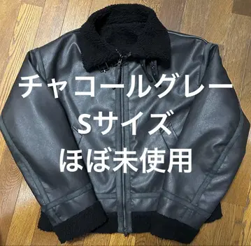 [ CLEL ] 4way 리버서블 페이크 무스탕 자켓 차콜 그레이 S