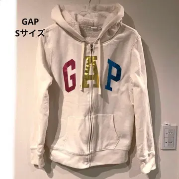 GAP 집업 보아 후드티 화이트 S 사이즈