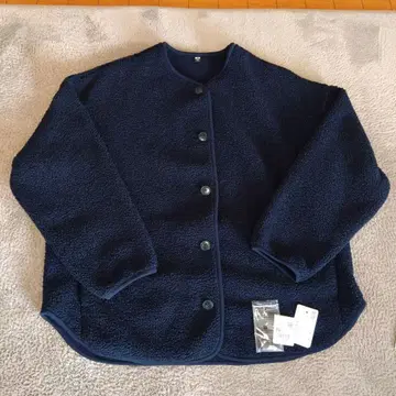 유니클로 보아 플리스 릴랙스 가디건 XL 네이비