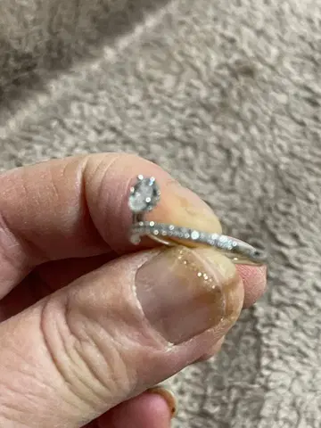 새상품! 지르콘과 실버 크리스탈 솔리테어 반지