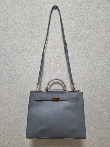 블루 그레이 숄더백