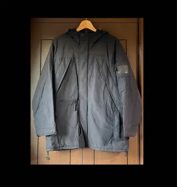 엑스걸 블랙 후드 부착 다운 자켓