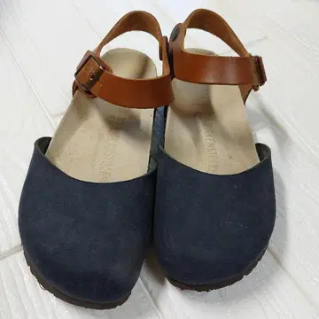 Birkenstock 네이비/브라운 샌들 36