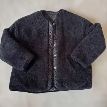 coca 워셔블 퀼팅 리버서블 보아 블루종