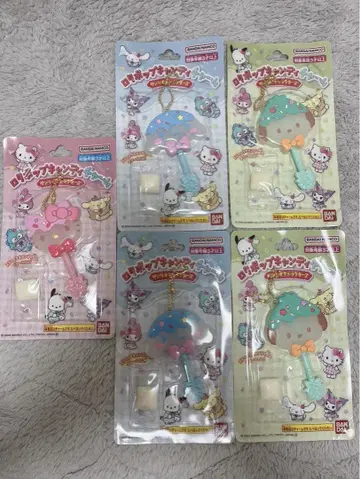 산리오 롤리팝 캔디 참 5개 세트 키티 시나모롤 포차코