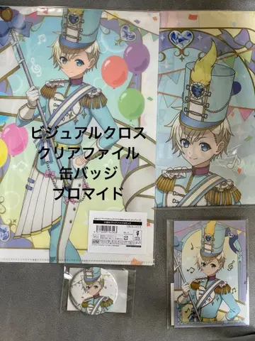 마루쿠지 프리파라 쇼고 비주얼 크로스 클리어 파일 캔뱃지 브로마이드