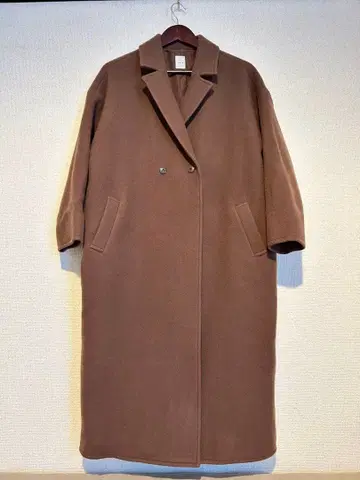 TANDEY 휴일과 시 브라운 울 롱 코트