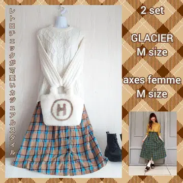 웜 컬러 계열 레트로 귀여운 어른 캐주얼 코디 세트 2종 코디 판매