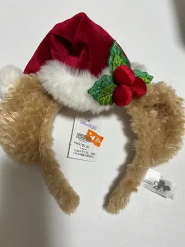홍콩 디즈니 더피 머리띠 크리스마스 택 포함 미사용 새상품