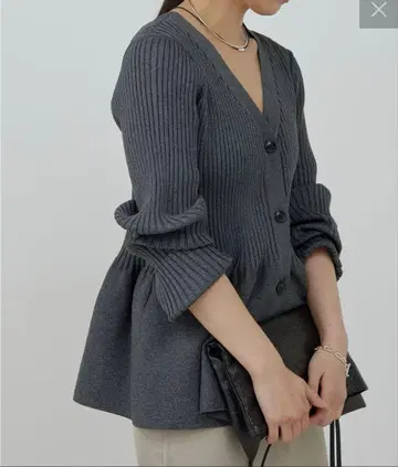 개럴개런트 [ 전후 2way ] 페플럼 2WAY 가디건 페플럼 니트