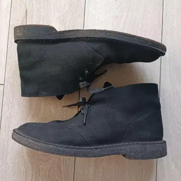 클락스 데저트 부츠 블랙 스웨이드 27cm