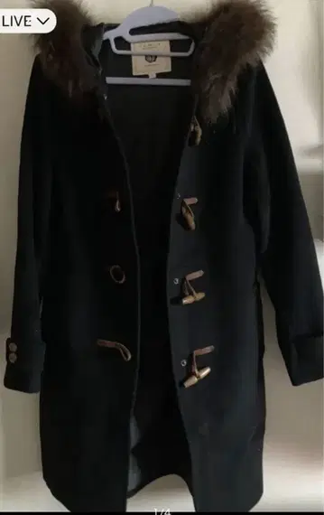 La MODE 블랙 더플 코트 L 사이즈