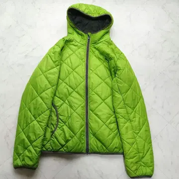푸마 퀼팅 패딩 자켓 라임 그린 y2k 몽벨 유사 XL