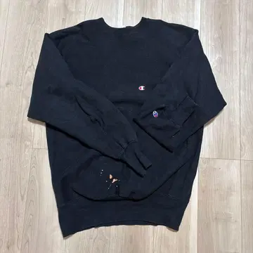 USA Champion reverse weave 블랙 블리치 튐