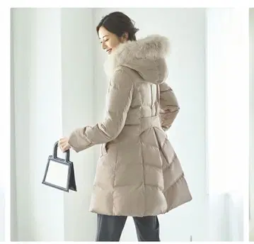 리얼 다운 베이지 다운 자켓 XL