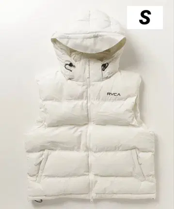 택 포함 미사용 RVCA 다운 베스트 사이즈 S 화이트