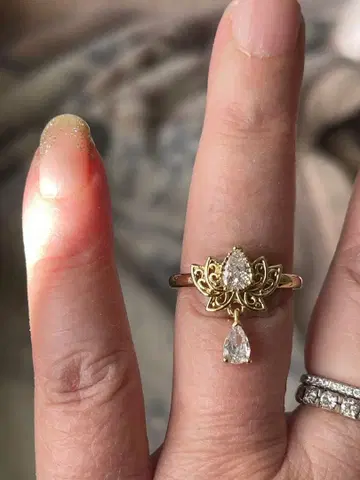 새상품! 연꽃 모티브 반지 #17