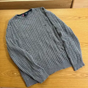 [ CHAPS ] 챕스 남성용 빅 사이즈 니트 스웨터 XL 그레이