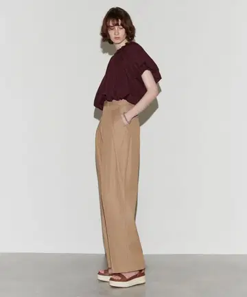 Nave 세탁 가능한 벌키 트윌 턱 팬츠