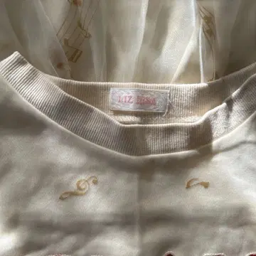 Liz Lisa 크림색 미니 원피스 5부 소매