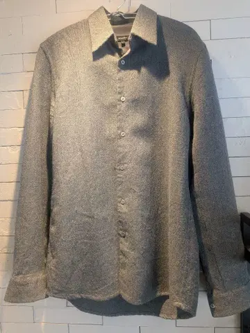 질 샌더 그레이 긴팔 셔츠