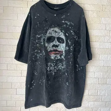 조커 T셔츠 빅 실루엣 페이드 블랙 XL
