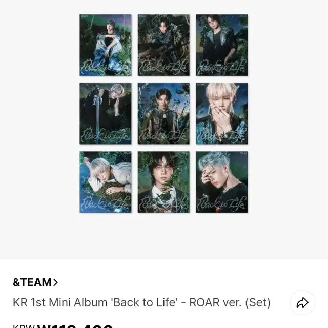 앤팀 백투라 back to life 앨범