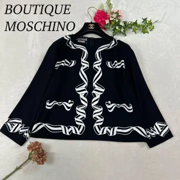 J911 미사용 새상품 L 모스키노 티셔츠 블랙 여성용